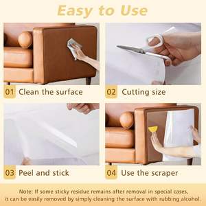 Protecteur de meubles contre les griffes de <span class=keywords><strong>chat</strong></span>, ruban anti-griffes pour <span class=keywords><strong>chat</strong></span>, ruban adhésif transparent pour l'entraînement, ruban auto-adhésif pour tapis, canapé, fauteuil - Product Image 4