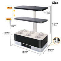 Jardin hydroponique intelligent compact J&C avec lumière de croissance LED 4000K complète et minuterie automatique pour légumes, herbes et fleurs d'intérieur
