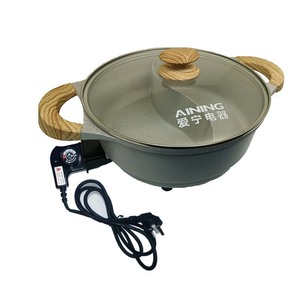 Aining Electric Cooking Pot With Lid Dual Handle Round Multi Functional Stew Pot Large Capacity For Household Use - Product Image 5