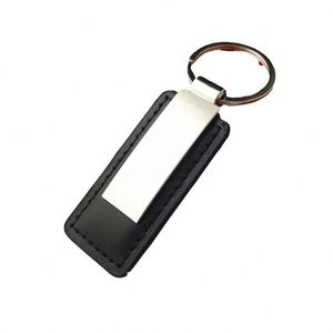 Personalized Design Laser <b>Name</b> Letter Business Blank Key <b>Chain</b> Car Brand Logo Metal Pu Custom Logo Black Leather Keychain - Product Image 5