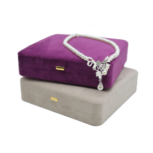 Scatola di Gioielli Rettangolare in Velluto di Lusso con Chiusura Dorata, Confezione Regalo Personalizzata in Plastica per Anelli, Festa della Mamma - Product Image 6