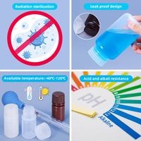 Bouteille en plastique PP vide de 5 ml à 125 ml avec bouchon à vis, étiquette personnalisée, impression sérigraphique, bouteilles pour l'emballage de liquides
