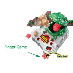 QS ของเล่นไดโนเสาร์ไฟฟ้าใช้นิ้วกดเพื่อการศึกษาของเด็กเครื่องเกมการแข่งขันของเล่นสำหรับเด็กของขวัญตลก