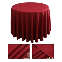 Nappe ronde 100% polyester, type rosette