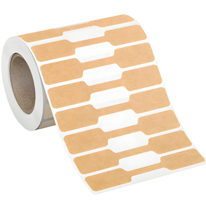 Autocollants adhésifs 500 feuilles par rouleau, étiquettes de prix circulaires transparentes et imperméables en papier kraft pour bijoux, fabricant - Product Image 3