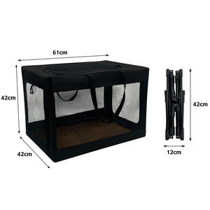 Dikdörtgen katlanabilir Pet malzemeleri çadır cep araba kedi ve köpek yavrusu ve yavru kedi için düğme kapatma ile kafes - Product Image 5