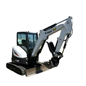 Mini-excavatrice sur chenilles hydraulique E35Z 2022, moteur, boîte de vitesses, pompe PLC d'occasion à faible nombre d'heures, équipement de construction compact - Product Image 1