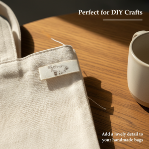 Sew on Custom Charm Patterns Logo Multi-Shape Non-Woven Washable <b>Machine</b> Woven Neck <b>Labels</b> for Clothing - Product Image 5