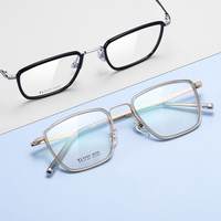 Montures optiques légères en acétate et titane, lunettes de vue polygonales tendance, OEM ODM, marque privée, MOQ 500 paires