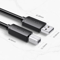 Câble d'imprimante USB Jasoz USB 2.0 A vers B mâle-mâle, cordon de données haute vitesse pour imprimante, scanner, ordinateur de bureau, ordinateur portable