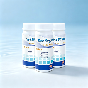 Bandelettes de test 3-en-1 pour piscine, spa et bain - 50 unités - Test rapide en 30 secondes pour le chlore libre et le pH (sur support papier pH 6.8-8.4) - Product Image 2