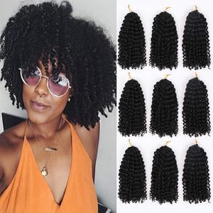 Extensiones de cabello trenzado de ganchillo Marlybob, trenzas sintéticas rizadas Afro voluminosas, accesorio de ganchillo fácil para estilos rápidos - Product Image 1