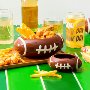 Juego de Tazones de Cerámica Personalizados para Rugby, Color Marrón Oscuro, 8 Pulgadas, Plato para Aperitivos para Fiestas, Hoteles, Café, Té y Eventos - Product Image 5