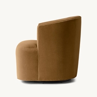 Fauteuil lounge moderne de luxe ARDEN en bois et tissu, canapé une place, usage commercial, hôtel, salon, chambre, hall, mobilier