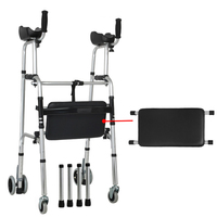 CT8332L Support d'avant-bras marchette en aluminium marchette roulante aide enfants palsie cérébrale cadre debout marchette pliante pour enfant et adulte