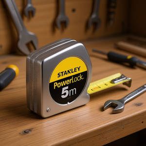 Stanley PowerLock Tape Measure 5m Metal Case Measuring <b>Tool</b> - Product Image 3