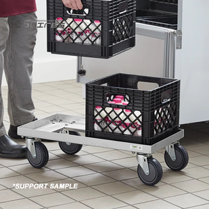 Transporte logístico de metal personalizado de acero dulce Q235 Dolly móvil con ruedas - Product Image 1