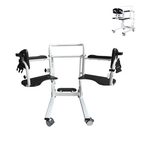 Chaise d'aisance à domicile et de soins: ascenseur électrique, roues de frein, hauteur d'assise 40-57cm - Product Image 1