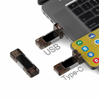Clé USB OTG 2.0 avec écran LED 1 Go/2 To, Disque de stockage 128 Go, Interface Type-C