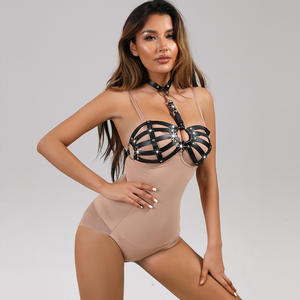 Soutien-gorge érotique en cuir Pu pour femmes, ensemble <span class=keywords><strong>de</strong></span> retenue mammaire, <span class=keywords><strong>jeu</strong></span> <span class=keywords><strong>de</strong></span> <span class=keywords><strong>tentation</strong></span> sexy - Product Image 2