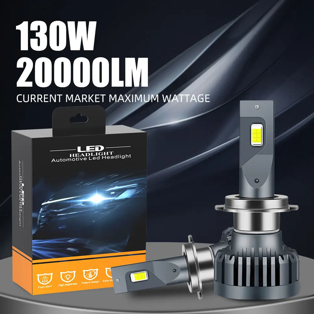 Lampu depan Led 20000lm harga pabrik lampu depan Led H1 9006 lampu depan H4 Led h7 P16 bohlam lampu depan Led mobil H7 H4 lampu otomatis untuk Aksesori Mobil