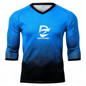 Maillot de Ciclismo MTB para Hombre, Transpirable, de Secado Rápido, con Degradado de Color, Ligero, Cómodo, Ropa Deportiva para Exteriores OEM - Product Image 2