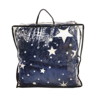 Sac d'emballage personnalisé en PVC transparent pour draps de lit avec poignées en corde et # 3 sacs de rangement transparents en vinyle avec fermeture éclair en nylon pour la literie