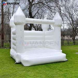 Château gonflable commercial <span class=keywords><strong>Vancen</strong></span> Moonwalk, trampoline gonflable, château gonflable pour mariage en PVC blanc à vendre - Product Image 1