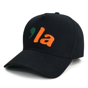 Gorra de Béisbol Estructurada con Bordado LA, Diseño de Letras en Verde, Naranja y Blanco, Gorra de Moda Urbana en Negro, Rojo y Rosa, Venta al Por Mayor - Product Image 2