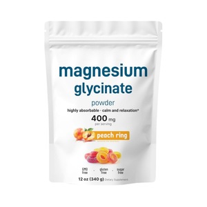 Suplemento de Glicinato de Magnesio OEM en Polvo, Sabor a Melocotón, Sin Azúcar, 340g/Bolsa, <span class=keywords><strong>para</strong></span> Adultos, Marca Privada, Venta al Por Mayor - Product Image 1