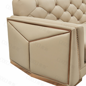 Clubhaus Sitze cke Lounge Schnitts ofa Set Hoher Handlauf 3-teiliges Sofa Italienisch Luxus Vintage Echt leder 1 2 3 Sofa - Product Image 5