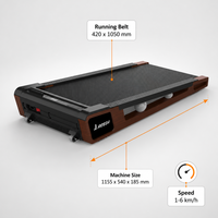 Tapis de marche sous le bureau, tapis de marche électrique pour la maison et le bureau, 1-6 km/h, télécommande, absorption des chocs
