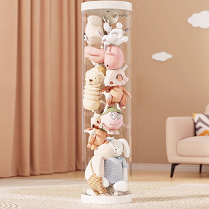 Nhựa trong suốt PP đồ chơi lưu trữ ống hình trụ búp bê hộp và sang trọng xô không gian tổ chức đồ chơi trẻ em trang trí - Product Image 6