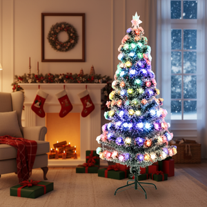 For UL <b>LED</b> 180cm Christmas <b>Tree</b> High Quality Artificial Snowflake Accessory 6PCS/CS Metal Stand for Home Decor Customizable Size - Product Image 3