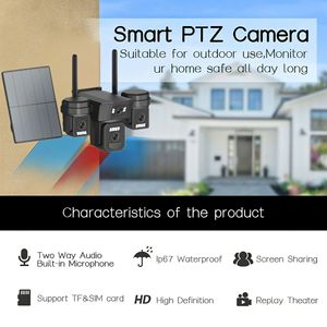 QL32 Outdoor 9MP Ultra HD 3 Lens Solar Security <b>Camera</b> 4G WiFi <b>PTZ</b> <b>Camera</b> Humanoid Detection Two-way Audio <b>CCTV</b> <b>Camera</b> - Product Image 4