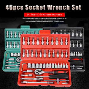 46pcs Car Repair <b>Tool</b> Kit 1/4 Inch Ratchet Torque Wrench <b>Set</b> Complete Professional Socket <b>Hand</b> <b>Tool</b> <b>Set</b> TS-WRH102 Carbon Steel C - Product Image 2