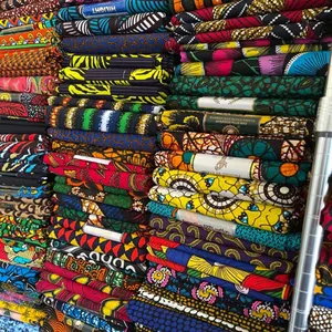 Design coloré 100 pur coton matériel kente original pagne néerlandais imprimé à la cire tissus africains bazin ankara tissu par la cour