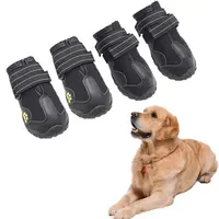 Kaymaz köpek çizmeleri, su geçirmez nefes köpek ayakkabı için yansıtıcı dokuma ile