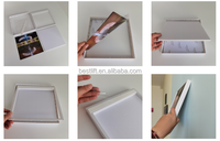 Cadres photo en plastique rectangulaires élégants, lot de 50, format A4, sans passe-partout, impression UV et offset