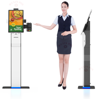 Borne de paiement personnalisée debout au sol Kiosque de vente au détail LCD Kiosque de commande en libre-service automatisé Windows avec empreinte digitale et NFC