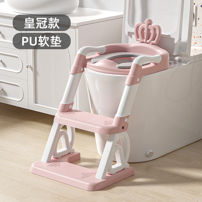 Crown-shaped PU cushion - pink