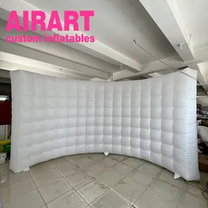 Different size inflatable wall balloon,crooked inflatable meeting wall,Simple curved wall inflatable with plug