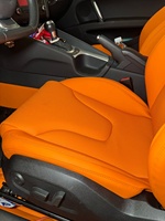 Sarung Jok Mobil Kulit PU Universal Murah Pelindung PVC Satu Set Lengkap Warna Oranye untuk BMW