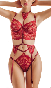 Nouvelles idées de produits 2023 Babydoll Femmes Ensemble de lingerie avec jarretière - Product Image 4