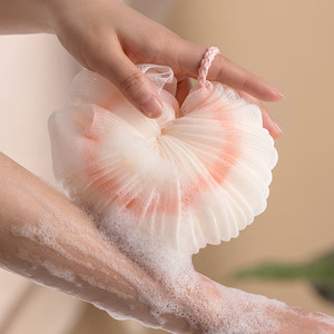 Bola de Baño de Estilo Moderno, Suave, en Forma de Bola, para Limpieza Facial, con Bolsa de Malla Redonda, Flor de Baño Exfoliante - Product Image 5