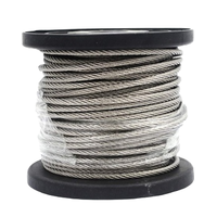 316 Edelstahl-Drahtseil 1/8" 3/16" 1/4" 1x19 7x7 7x19 AISI-Standard 1370-2160MPA Zugfestigkeit Kaltgeformt