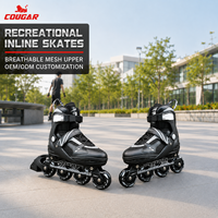 MZS105 Patins à Roues Alignées Récréatifs Améliorés Coque Confortable pour Adultes, Patins de Fitness pour Étudiants, Hommes et Femmes