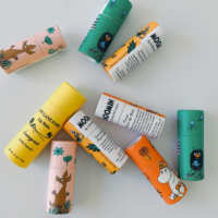 Conteneurs de bâton de déodorant de push up de carton d'emballage biodégradable de conception de marque Tube de papier de baume à lèvres de Kraft blanc noir brun