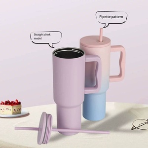 40oz Tumbler dày xử lý xe cup 304 thép không gỉ đôi chân không phích cup với rơm lạnh bia Mug - Product Image 3