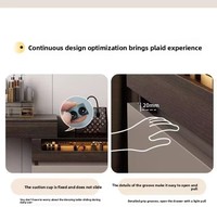 Table de maquillage moderne intelligente en bois massif, style européen italien minimaliste, avec miroir réglable – Meilleure vente